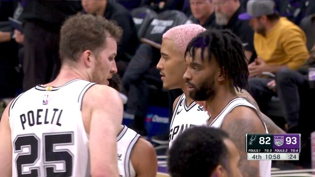  NBA常规赛：马刺vs国王中文解说全场回放