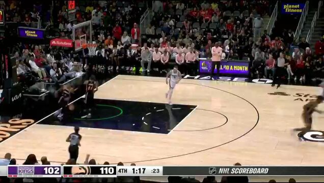 NBA常规赛：国王vs老鹰第4节中文解说回放