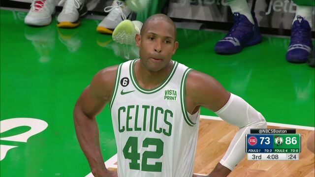 NBA常规赛：活塞vs凯尔特人第3节 英文解说回放