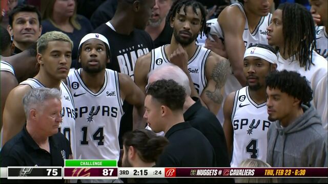 马刺vs骑士第3节英文原声回放