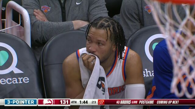 NBA常规赛：尼克斯vs老鹰第4节 中文解说回放