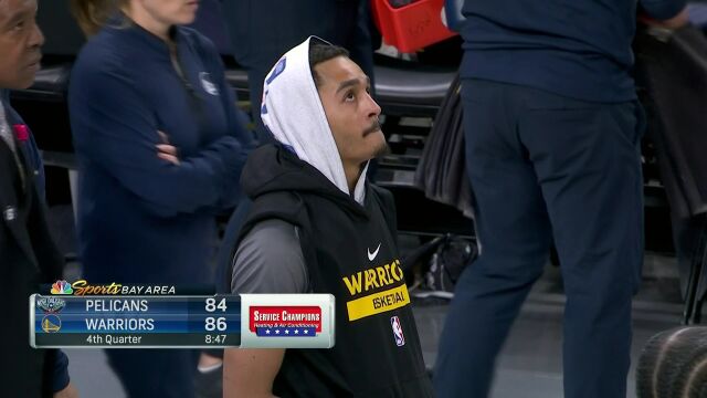 NBA常规赛：鹈鹕vs勇士第4节英文原声回放