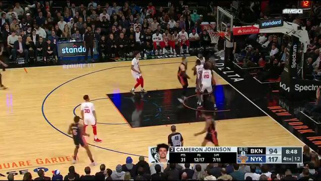 NBA常规赛：篮网vs尼克斯第4节中文解说回放