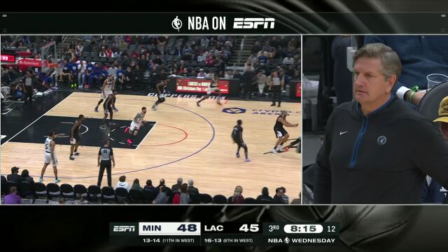 NBA常规赛：森林狼vs快船第3节中文解说回放