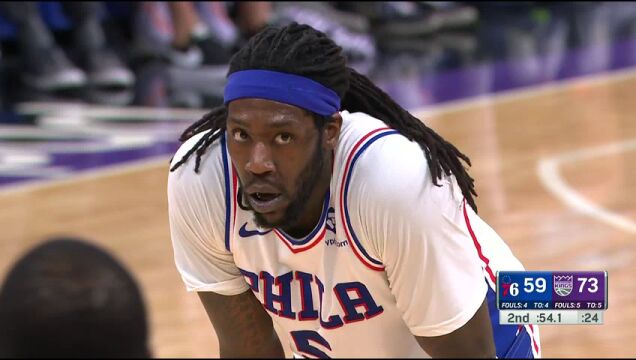 NBA常规赛：费城vs国王第2节英文原声回放