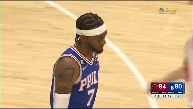NBA常规赛：热火vs76人英文原声全场回放