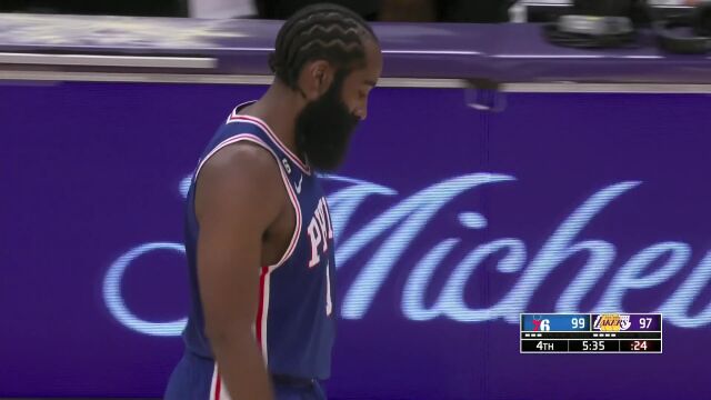 还得是你登哥 哈登无解手感拿下7分