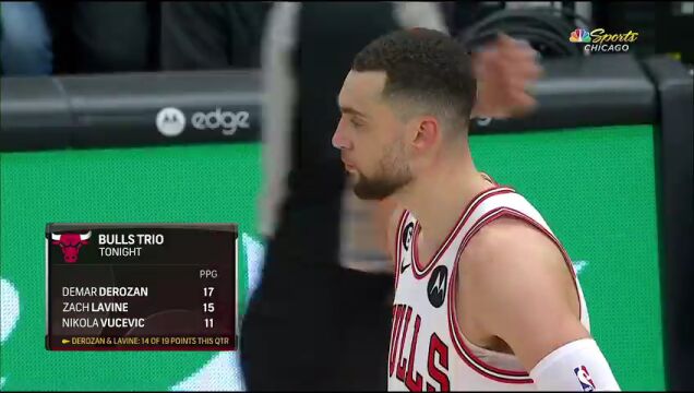 NBA常规赛：骑士vs公牛第4节 英文解说回放