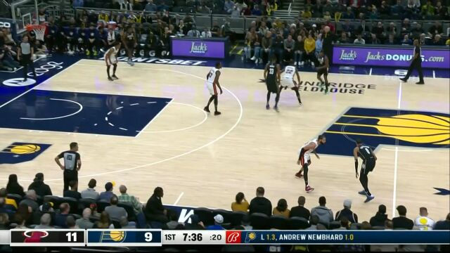 NBA常规赛：热火vs步行者 英文解说全场回放