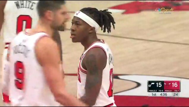 NBA常规赛：爵士vs公牛第1节中文解说回放