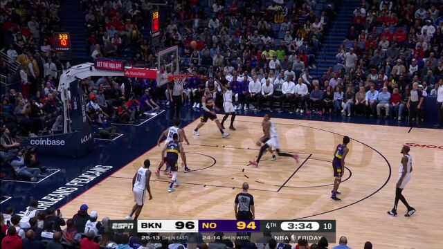 篮网108-102鹈鹕 杜欧合砍52分篮网客胜鹈鹕