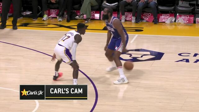 一脚油门踩到底 哈登突破施罗德突破无解抛投