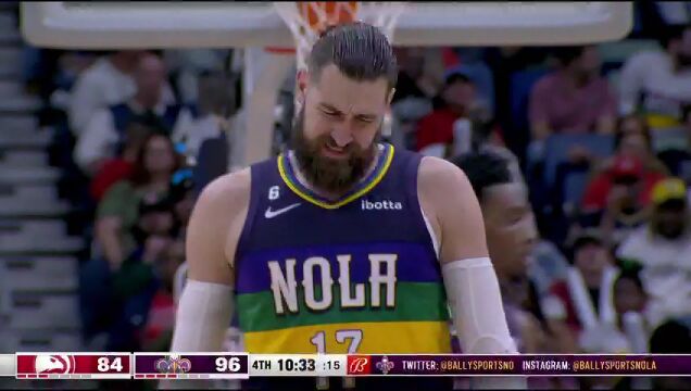 NBA常规赛：老鹰vs鹈鹕第4节中文解说回放