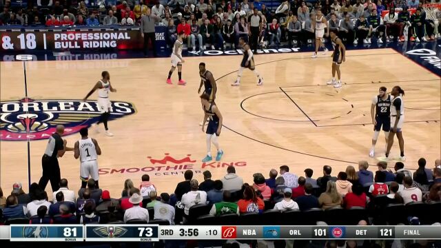 NBA常规赛：森林狼vs鹈鹕中文解说全场回放