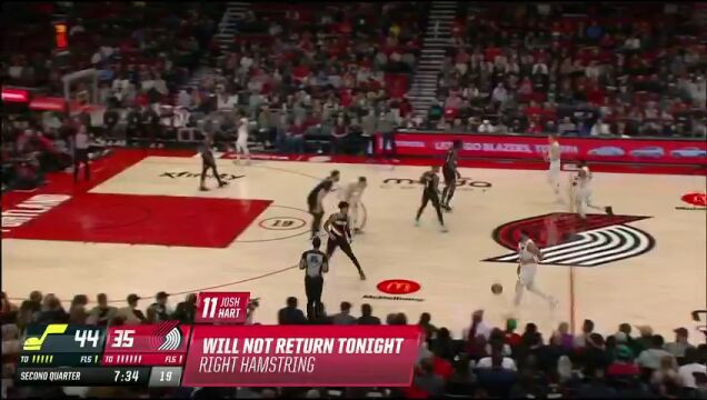 NBA常规赛：爵士vs开拓者 英文解说全场回放