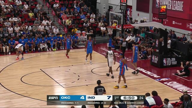 雷霆vs步行者第1节中文解说回放