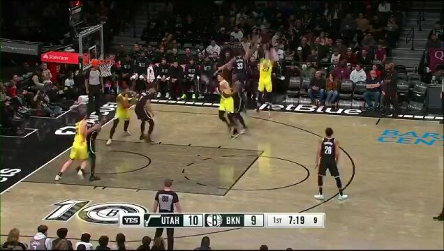 NBA常规赛：爵士vs篮网英文原声全场回放