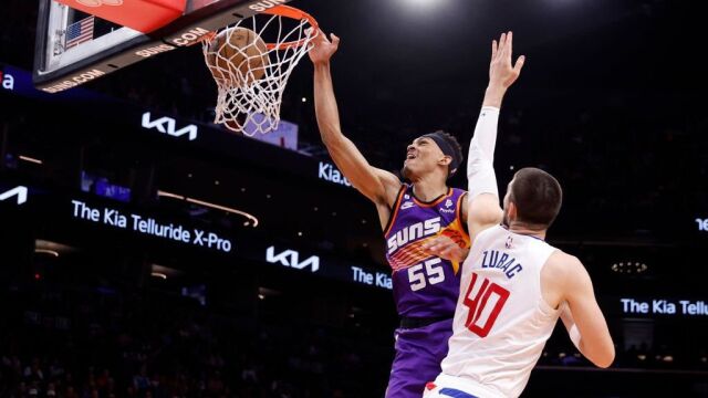 快船vs太阳五佳球 贝兹利一飞冲天单臂隔扣祖巴茨