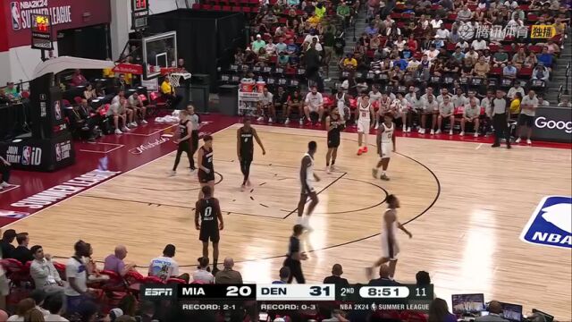 热火vs掘金第2节英文原声回放