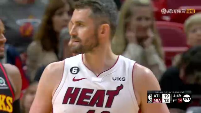NBA附加赛：老鹰vs热火第1节英文原声回放