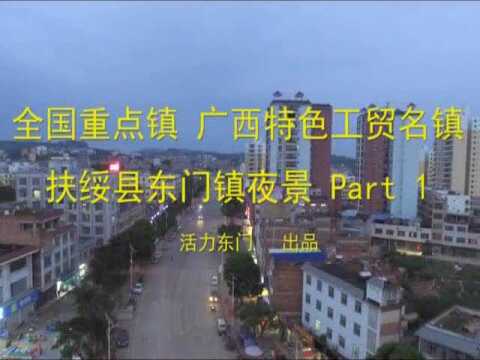 全国重点镇,广西特色工贸名镇,扶绥县东门镇夜景(广场1)