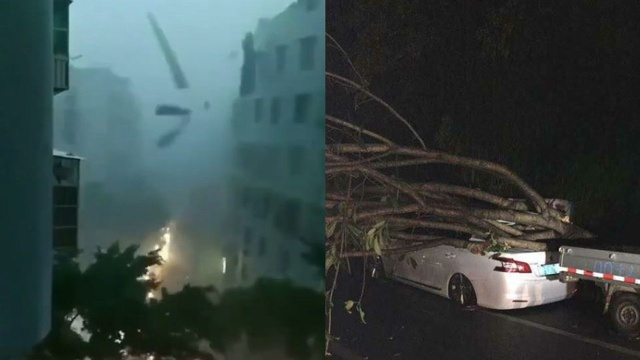 强降雨天气“袭击”重庆巫山县 天空顿时乌云密布狂风肆虐