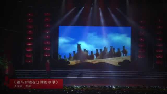 歌曲《骏马奔驰保边疆》演唱:歌手唐彪