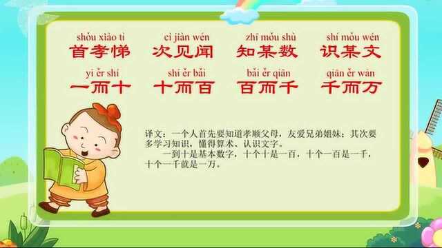 育儿早教嘟拉三字经:首孝悌