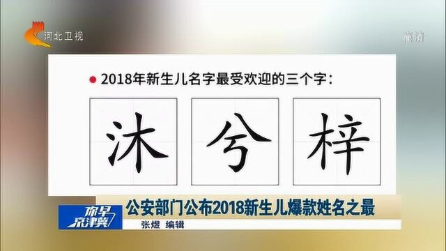 公安部门公布2018新生儿爆款姓名之最:“梓洋”“梓晴”分列男女榜首