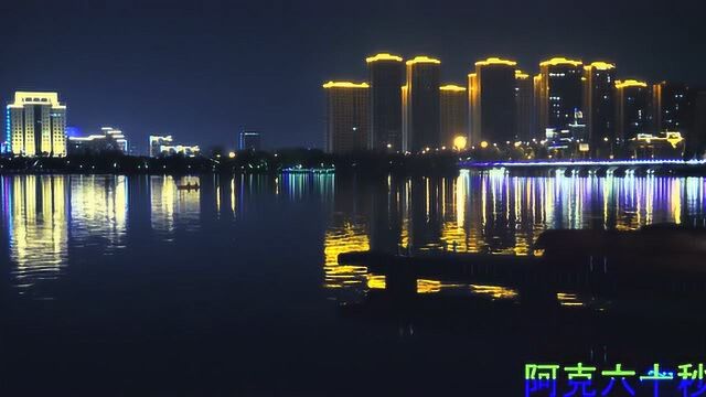 浙江金华湖海塘公园,白天看不到人,晚上人超多,夜景更美