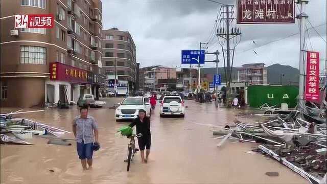 超强台风“利奇马”丨台风洗劫后的温州乐清大荆镇满目狼藉