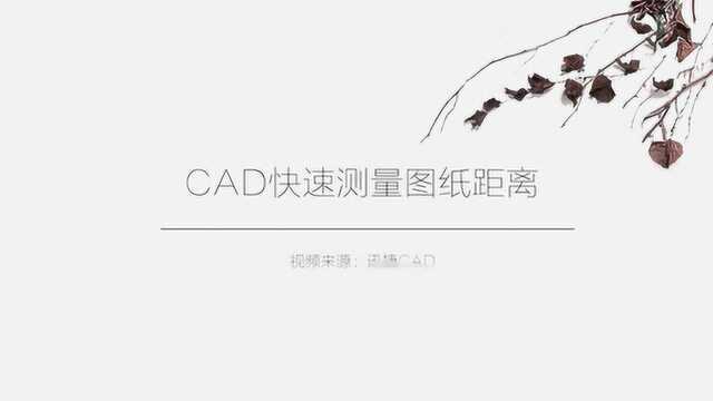 CAD快速测量图纸距离