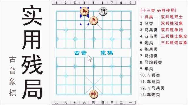 中国象棋:实用残局,必胜篇棋手必学口诀