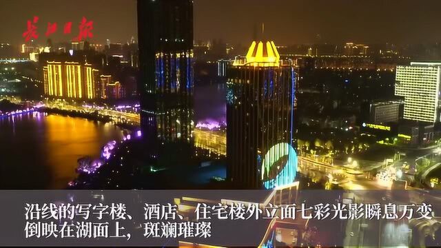 中秋夜流光溢彩,金山大道染成了金色