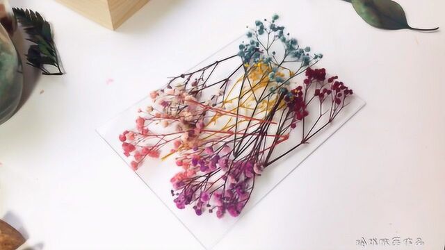 跟着玲珑欣莘学艺术插花 相框微花 第十五相作品:曼莎埖 玲珑微花 独创花艺