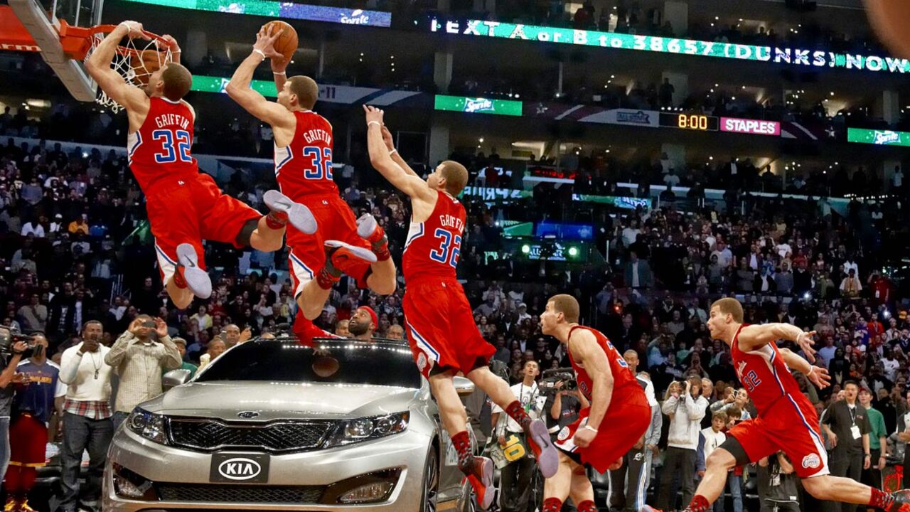 盘点NBA最炸裂的扣篮格里芬生涯十大进球,格里芬的扣篮太好看了!