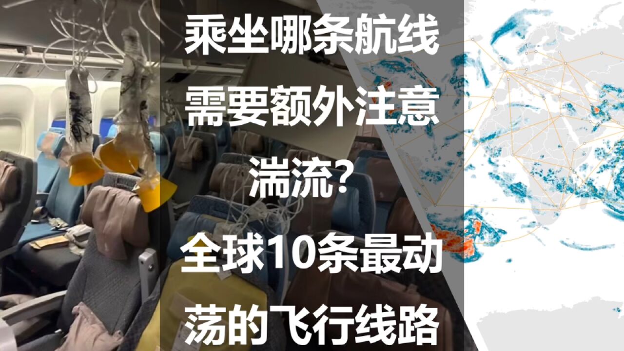 乘坐哪条航线需要额外注意湍流?全球10条最动荡的飞行线路