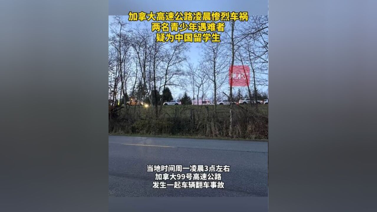 加拿大高速公路凌晨惨烈车祸,两名青少年遇难者疑为中国留学生