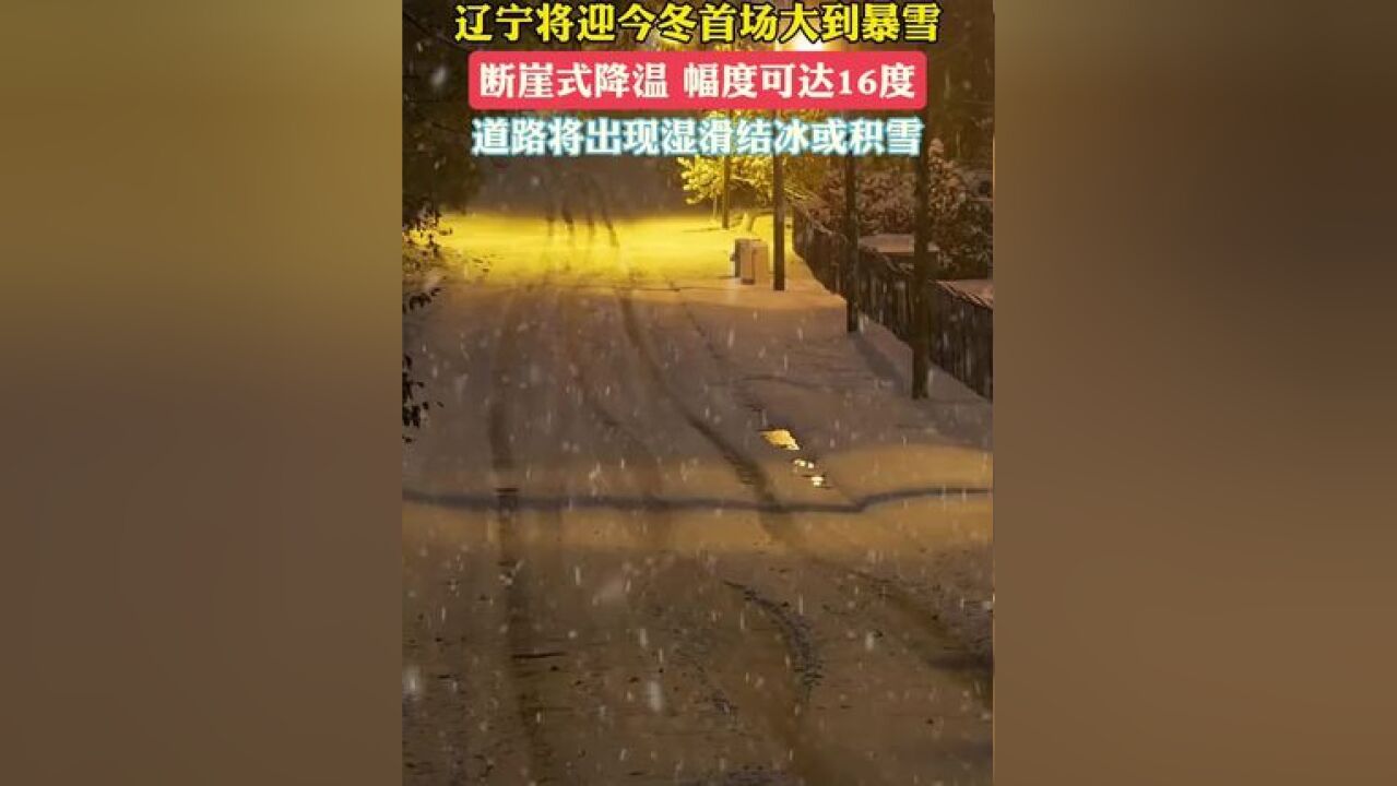 辽宁将迎今冬首场大到暴雪,降温幅度可达16度