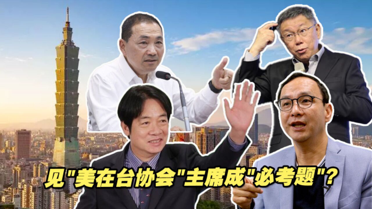 见“美在台协会”主席被视为台湾地区领导人参选人的“必考题”