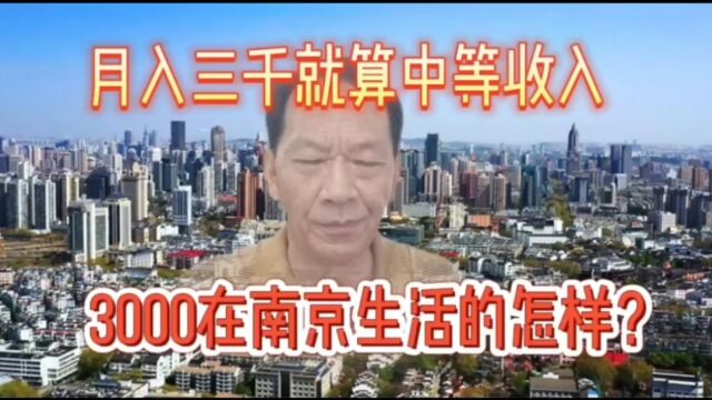 浙大教授:月入3000就算中等收入,放在南京能生活的怎样?