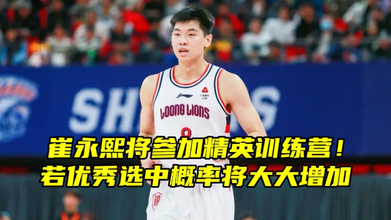 崔永熙进入G联赛精英训练营,若表现优秀被NBA选中概率将提高