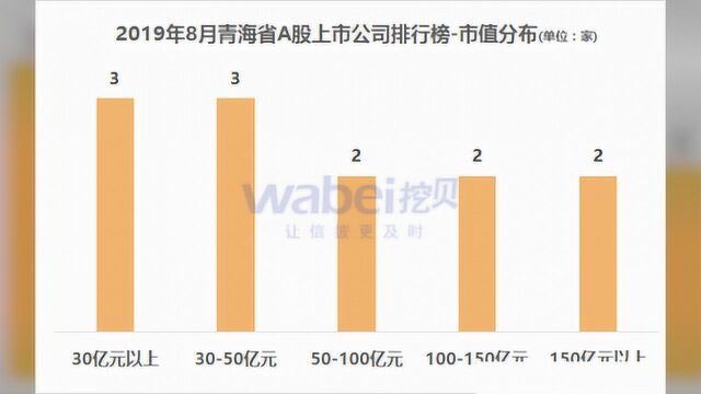 2019年8月青海省A股上市公司市值排行榜