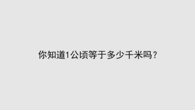 你知道1公顷等于多少千米吗?