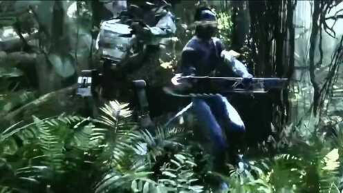 杰克跟上校缠斗,杰克打碎了上校机甲的玻璃