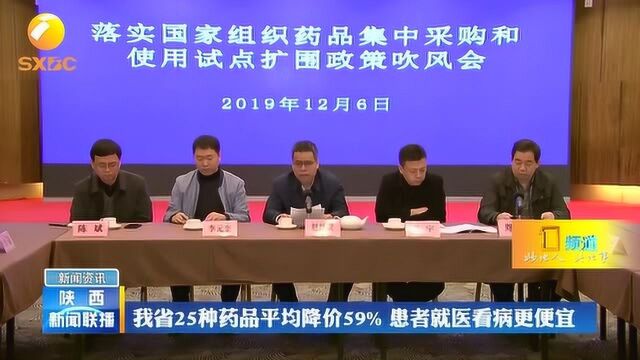 陕西省25种药品平均降价59%,患者就医看病更便宜