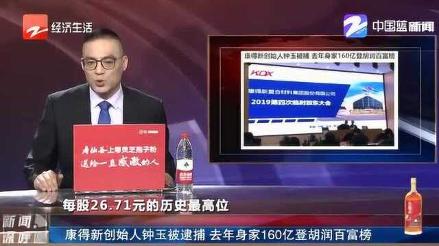 康得新实控人被捕 四年虚增利润119亿 握150亿还不起10亿债务