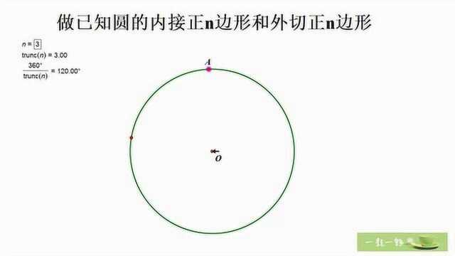 用几何画板做圆内接正n边形和外切正n边形