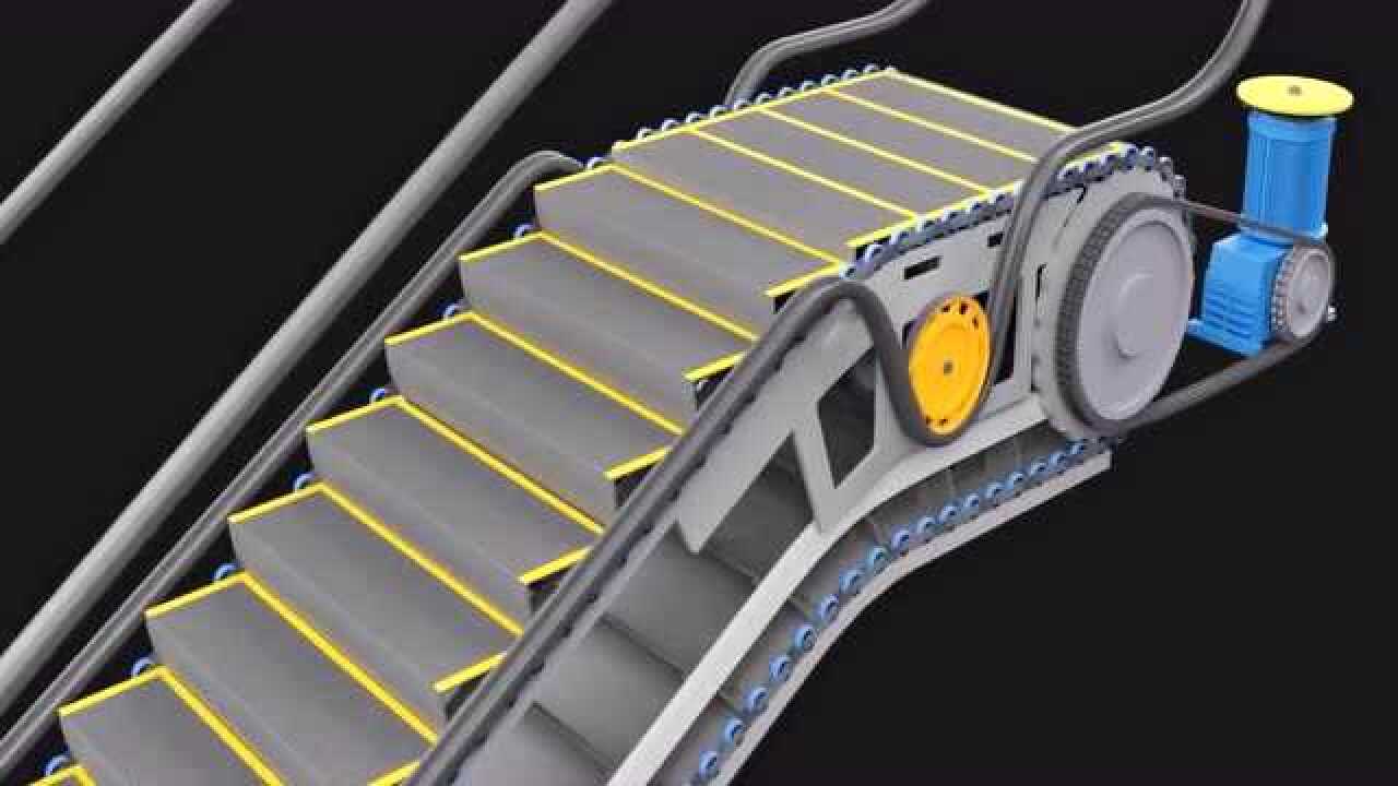 三维动画展示自动扶梯工作原理第一次见真是长见识了