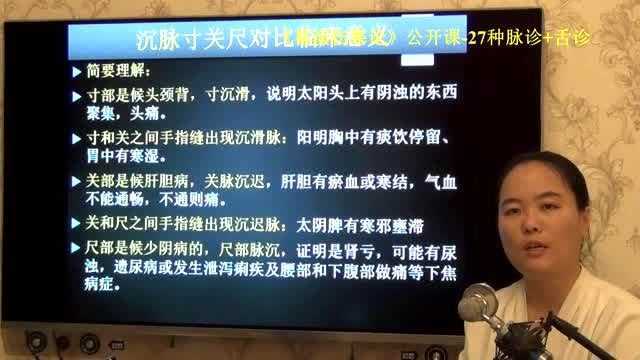 中医知识 脉舌辨沉脉主少阴肾病及里证易演伤寒论